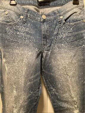 Rock & Republic Emo Speckled Light Wash Denim Jeans Skinny Boyfriend Size 6
